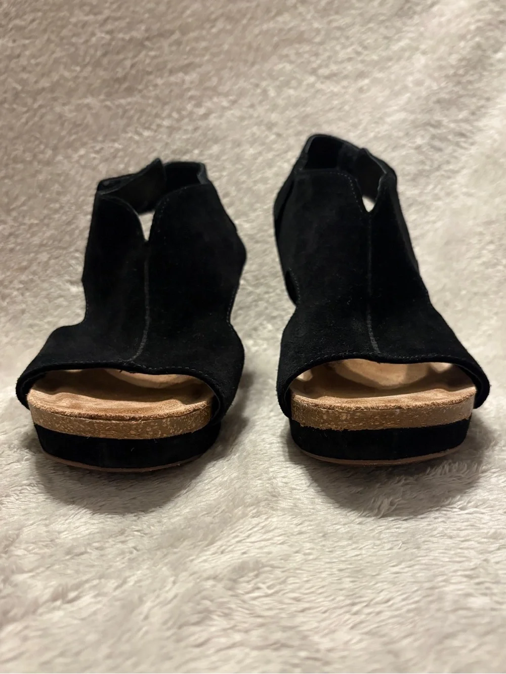 Women’s 7 Sofft Cohlee Suede Open Toe Wedge Sandal